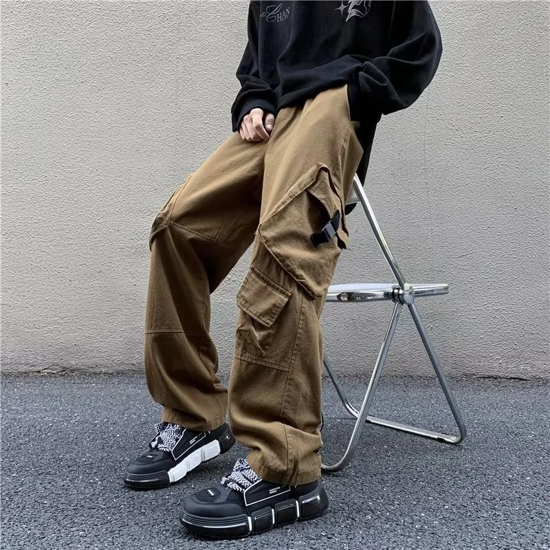 

Мужские брюки-карго с несколькими карманами Privathinker, уличные модные повседневные широкие брюки в стиле хип-хоп, уличная одежда Harajuku для мужчин
