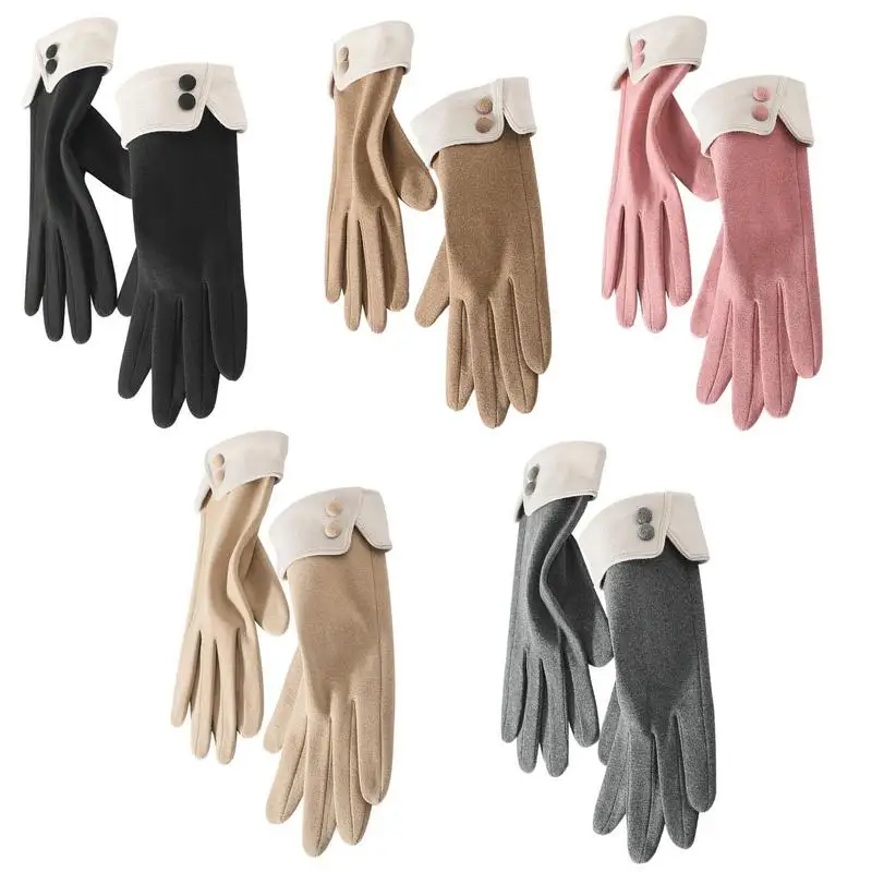 

Ladies Winter Gloves Fashionable Gloves For Women Lady Upgraded Thickening Warm Touchscreen Thermal Soft Knit Lining Glove.