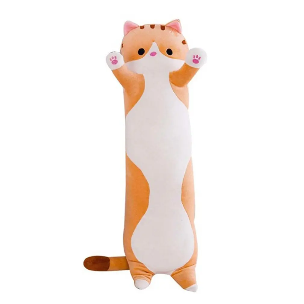 

50cm Long Strip Pillow Cat Plush Toy Sleep Accompany Doll Sofa Pillow Home Decoration Plush Doll Pillow Birthday Gift For Girl