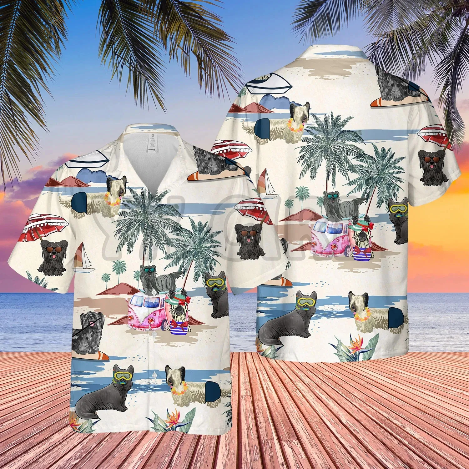 WEIMARANER SUMMER BEACH HAWAIIAN SHIRT  3D All Over Printed Hawaiian Shirt Men's For Women's Harajuku Casual Shirt Unisex