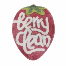 Flocking Fruit Strawberry Shape Home Entrance Mat Bedroom Bathroom Door Non-slip Foot Pad Flocking Fruit Strawberry Shape Home Entrance Mat Bedroom Bathroom Door Non-slip Foot Pad
