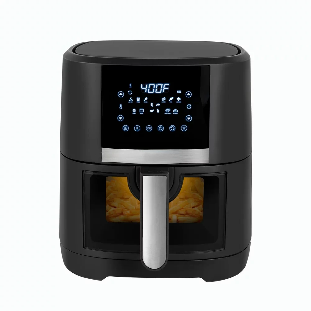 

Quart Digital Air Fryer with Viewing Window, Black