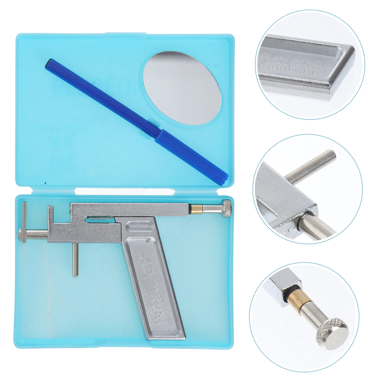 

1 Set of Stainless Steel Ear Piercer Portable Ear Hole Device Kit (Silver)