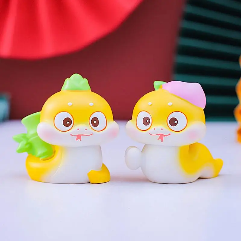 Милая фигурка счастливой змеи настольное украшение игрушка-змея счастливая