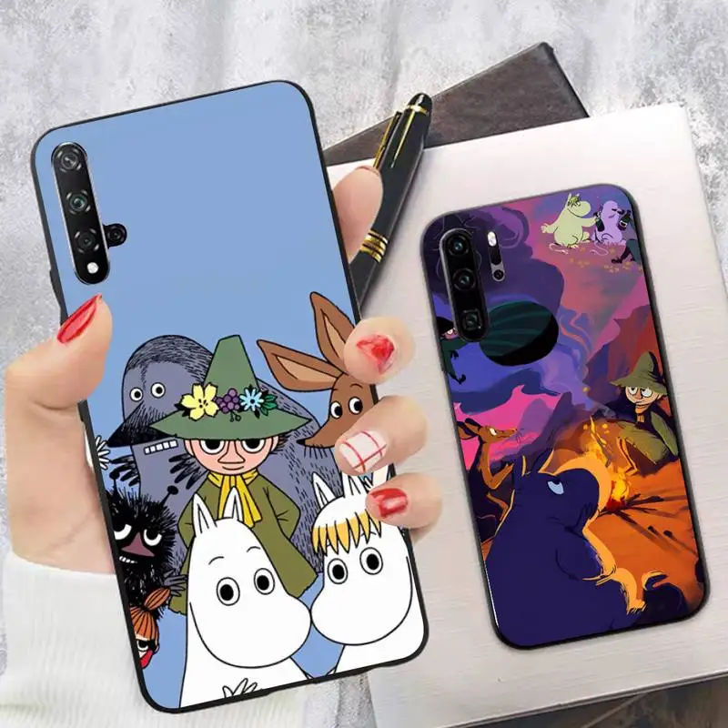 

Cartoon-Anime-M-Moomins-Hippo Phone Case Soft Silicone Case For Huawei p 30lite p30 20pro p40lite P30 Capa
