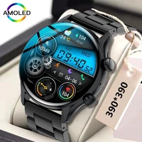 nfc smartwatch mens amoled 3902022390 hd screen always on display bluetooth call smart watch ip68 waterproof sports clocks new