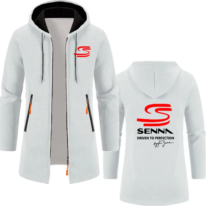 Фото 2200, длинная толстовка с принтом Айртона Сенны, весенне-осенняя мужская толстовка, модная повседневная свободная удобная мужская кардиган больших размеров, топ №2