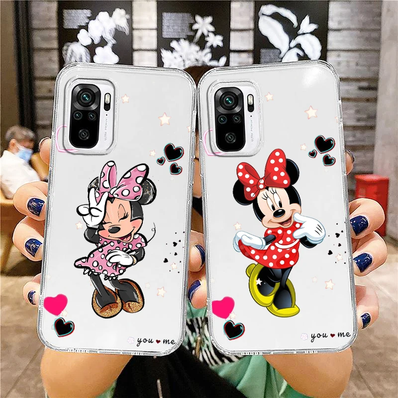 

Mickey Minnie Disney Cute Art Phone Case For Xiaomi Redmi Note 12 11E 11S 11 11T 10 10S 9 9T 9S 8 8T Pro Plus 5G 7 Transparent