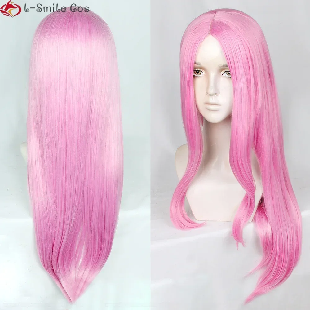 Аниме Ювелирные Изделия Бонни Косплей Парик 75 см Длинный Розовый Женский