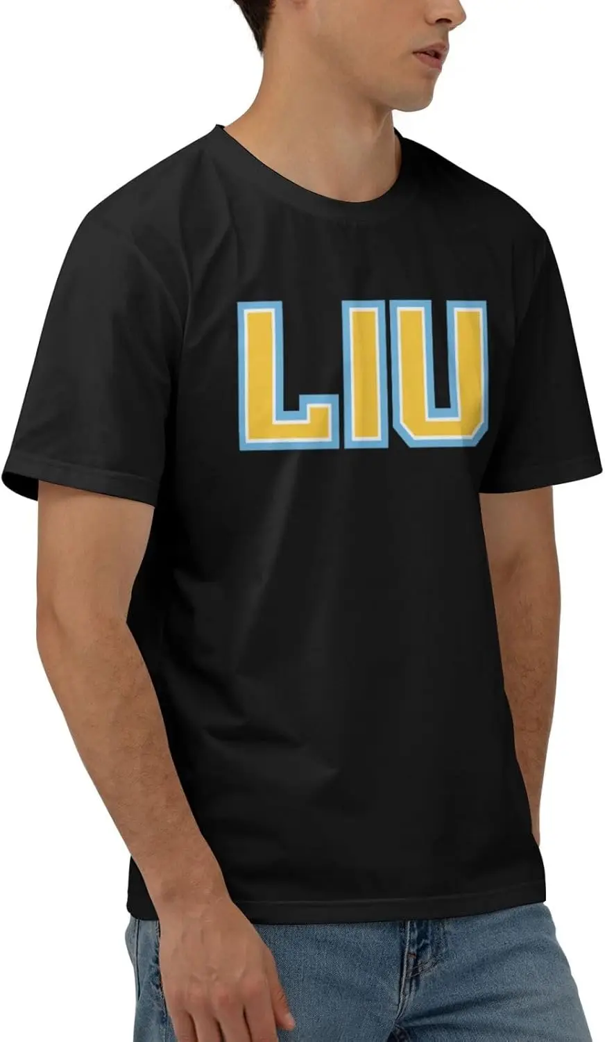 Мужская футболка с коротким рукавом из чесаного хлопка логотипом университета