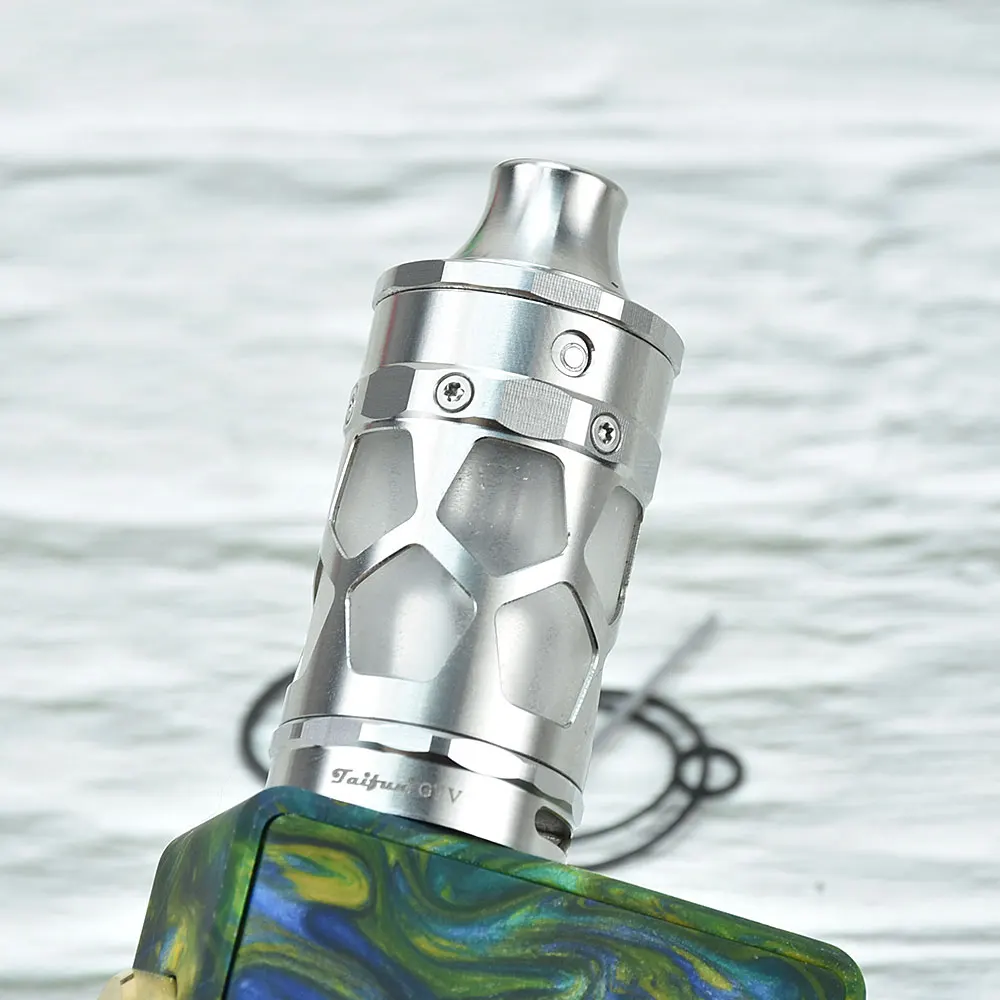 

Атомайзер 1:1 Taifun GTV GT V, 316ss, разъем RTA, емкость 6 мл, 25 мм