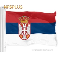 serbia flag 90x150cm polyester printed national flag of republic of serbia decorative hanging flying serbian flags and banners