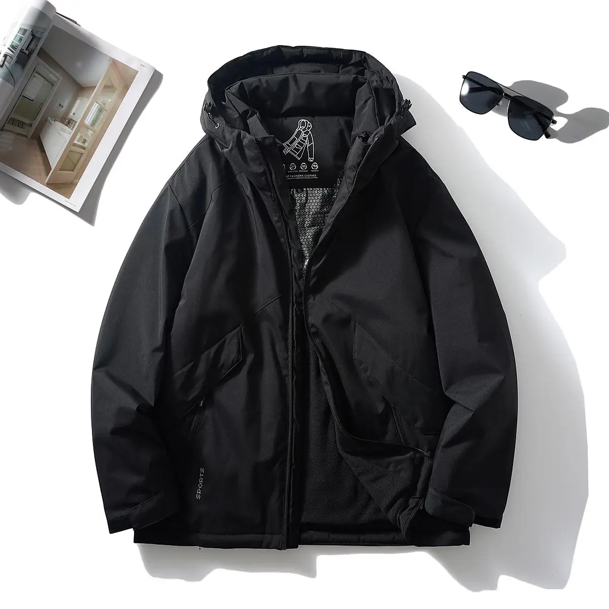 Графеновый нагревательный теплоизоляционный зимний мужской хлопок с