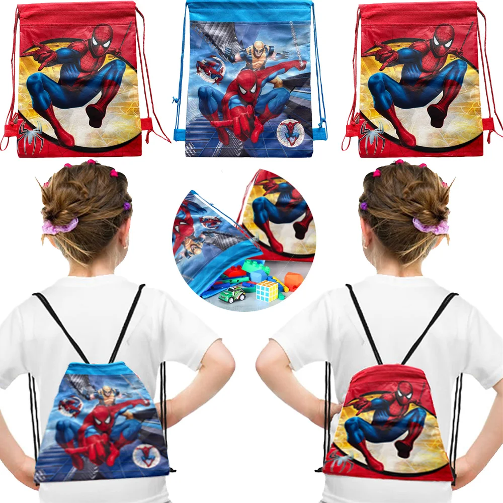 1/24 шт. рюкзак на шнурке Человек-паук