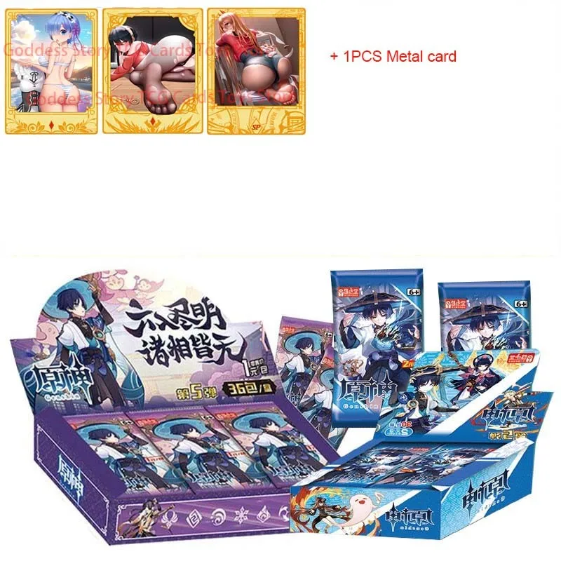 

Новая игра Аниме Genshin модели карт коллекция CP SSP SP PR UR SLR Ganyu Hutao Keqing настольное украшение металлическая карта