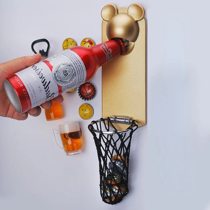 

Creative Cute Wall-mounted Magnetic Beer Bottle Opener Mickey Fridge Magnet Bottle Opener Gift Kitchen Tool