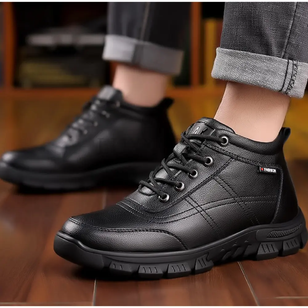 

Зимние мужские ботинки, обувь, теплые меховые зимние ботинки, мужские ботильоны, зимние ботинки для мужчин, плюшевые ботинки, мужские ботинк...