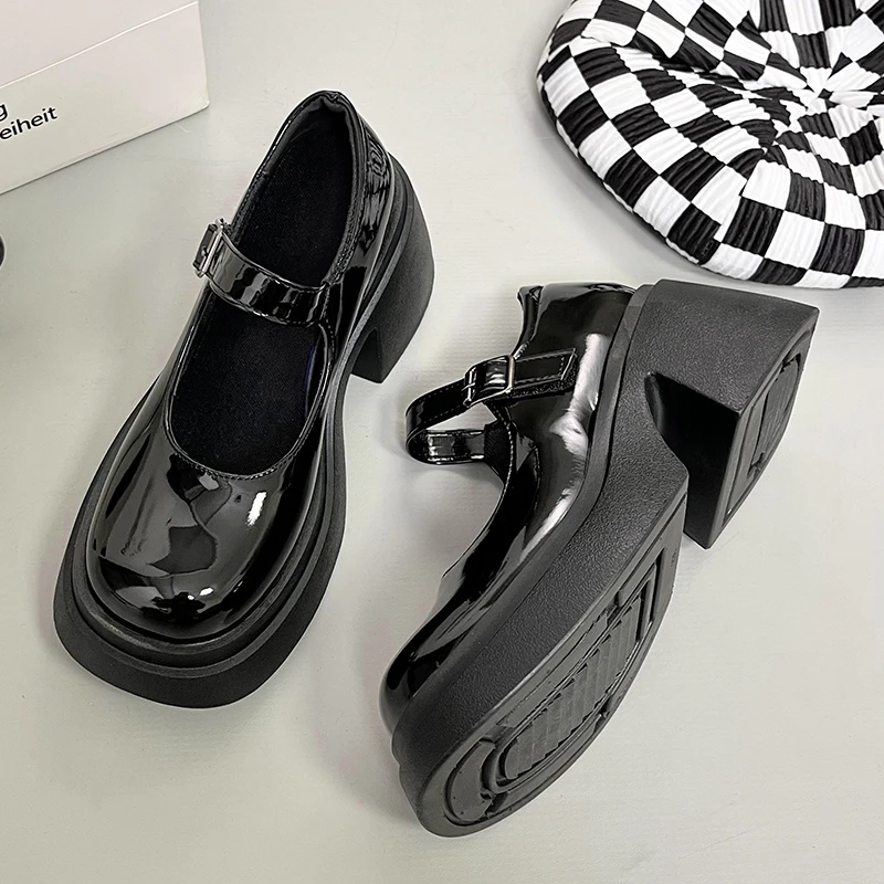 

Туфли-лодочки женские в стиле «Лолита», винтажные, униформа JK для девушек и студенток, обувь на платформе и высоком каблуке для косплея, японская обувь Мэри Джейн