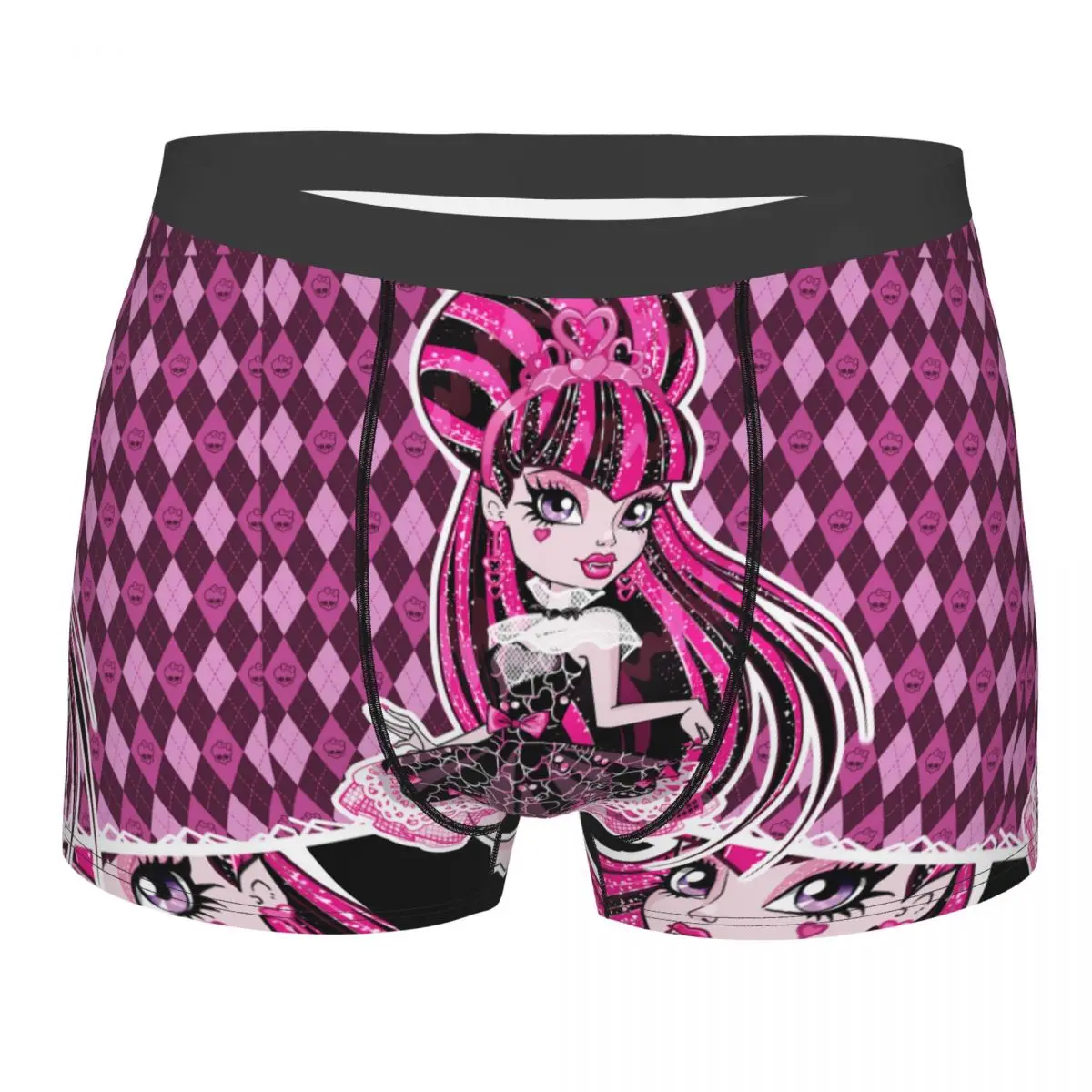 

Man Draculaura Cartoon Boxer Shorts Panties Soft Underwear Monster High Homme Humor Plus Size Underpants