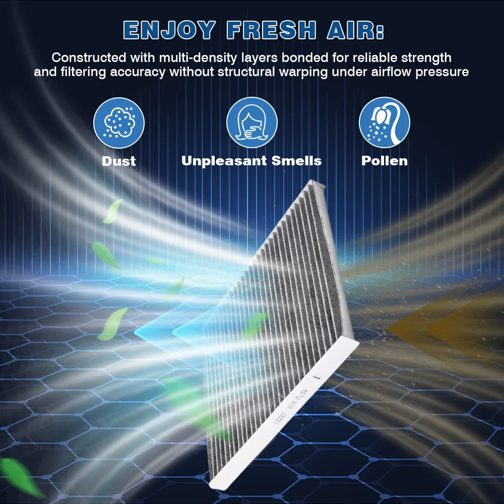 

Автомобильный салонный фильтр с активированным углем 27277-1KK0A, CF12237 для Nissan Versa/Versa Note 2014-2020 Micra NV200