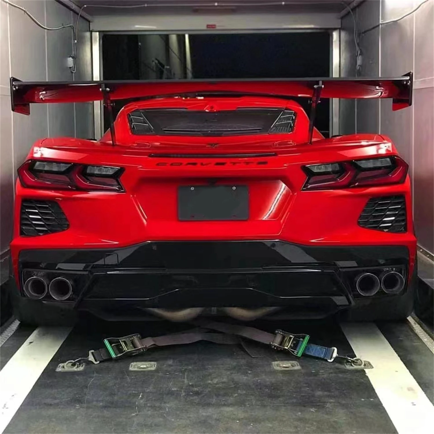 Углеродное волокно для Chevrolet Corvette C8 Zr1 2020-заднее крыло W26 идеальная установка