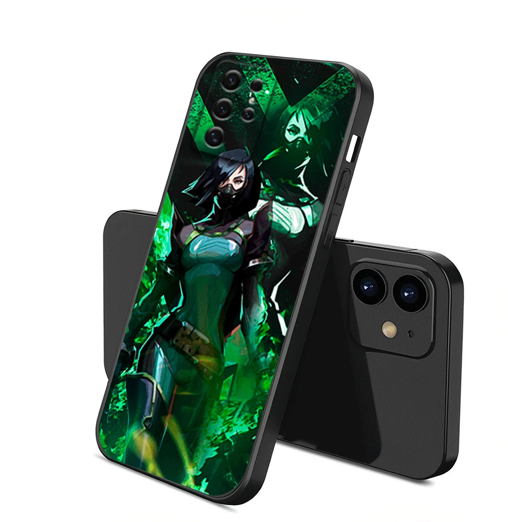 Чехол для телефона Game V-VALORANT Samsung S22 S23 A73 A72 A71 A54 A53 E ULTRA Black Soft Shell