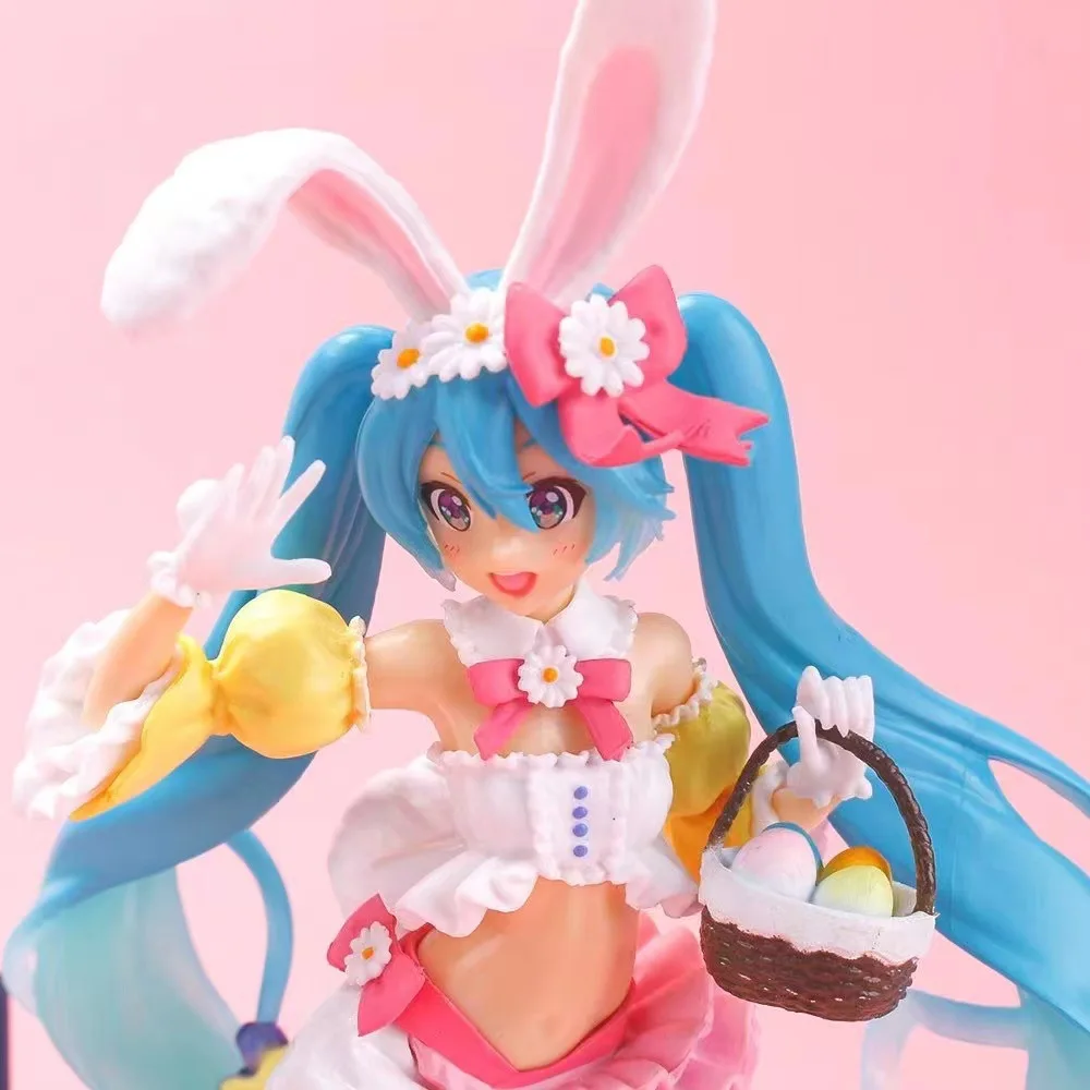 Japan Anime kawaii bunny ears long hair singer Action Hatsune Miku Figures Toys Girls PVC Figure Model Girl Birthday