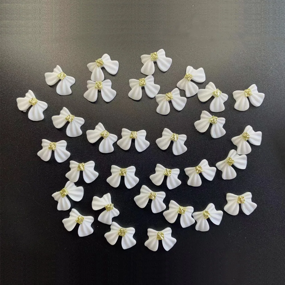 50pcs Classic Bow Tie Nail Art Charm 3D Black/White Multi Shape Bow-tie Ornament Jewelry DIY Korean Design Kawaii Part - купить по