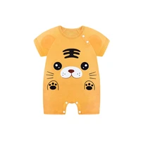 summer newborn baby clothes tiger print baby rompers cotton short sleeve toddler jumpsuit romper infant clothing 0 24 months