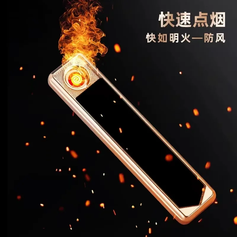 

Новый продукт длинная полоса ультратонкая USB перезаряжаемая Зажигалка металлическая индивидуальная ветрозащитная портативная раздвижная...