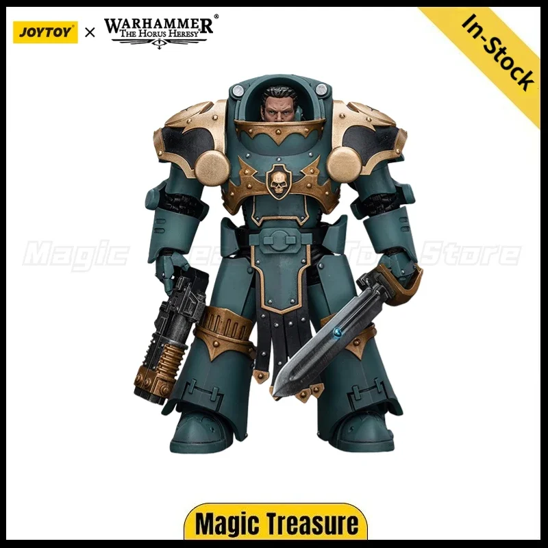Фото В наличии: JOYTOY Warhammer 40K Sons of Horus Tartaros Terminator Squad Sergeant с Volkite Charger и Power Sword, фигурка 1/18 масштаба. №1