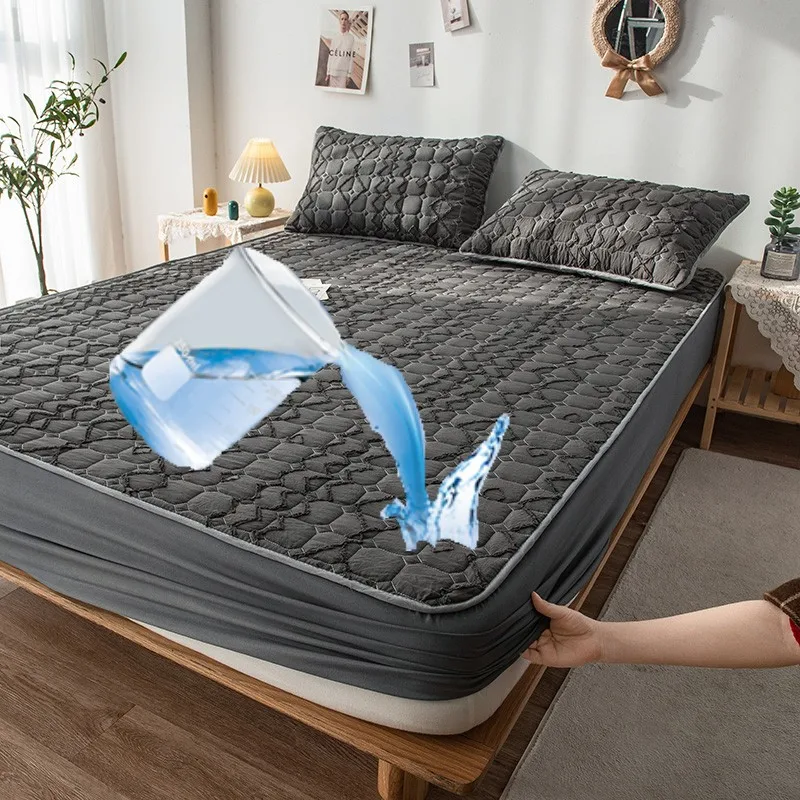 Чехол размера Queen водонепроницаемый матрас с цветочной резьбой без наволочки