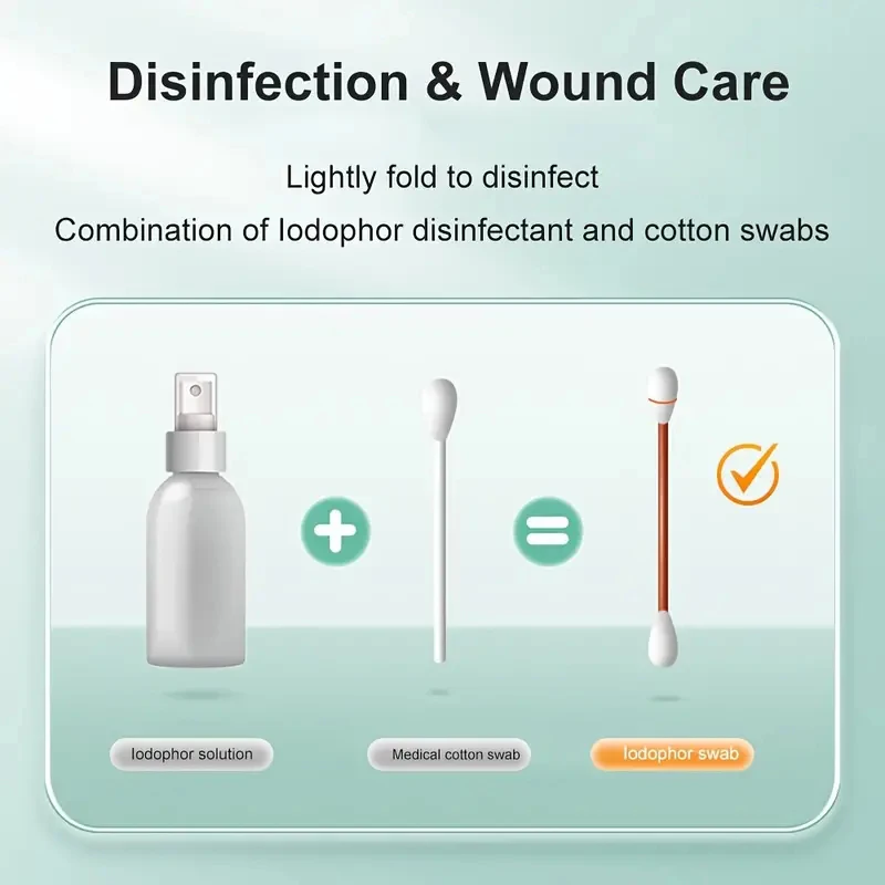 Одноразовые Тканые Ватные Тампоны С Йодным Стерилизованным Спиртовым