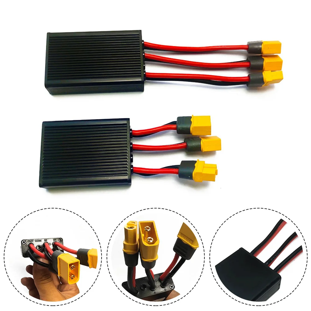 

Ebike Dual Battery Connection Adapter Switcher Module Increase Battery Capacity 14AWG Silicone Wire XT60 Connector 20V-72V