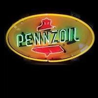 Neon Sign Pennzoi Neon Light Sign Gasline Glass Neon Cool Wall Hang Light for Garage Oil Station Window Decor Paint Board Shop