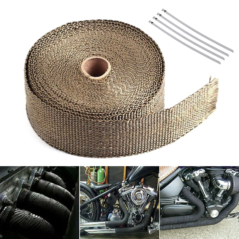 

50mm Universal Thermal tape for exhaust muffler manifold up to 1200 degree, flame retardant tape, thermal tape for Muffler