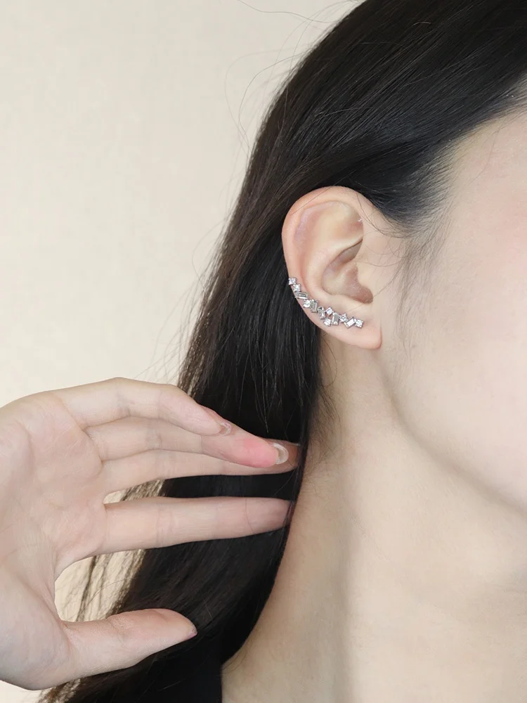 Продажа Anxie супер блестящие хрустальные ушные крючки асимметричные