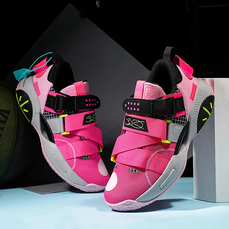 Professional Pink Men's Basketball Shoes Superstar Design Sneakers Women 2022 Streetball Boys Basket Shoes zapatillas baloncesto