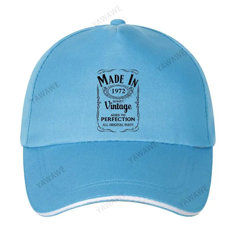 

cotton unisex Adjustable Baseball Cap 1972 Man Women Summer Hat drop shipping