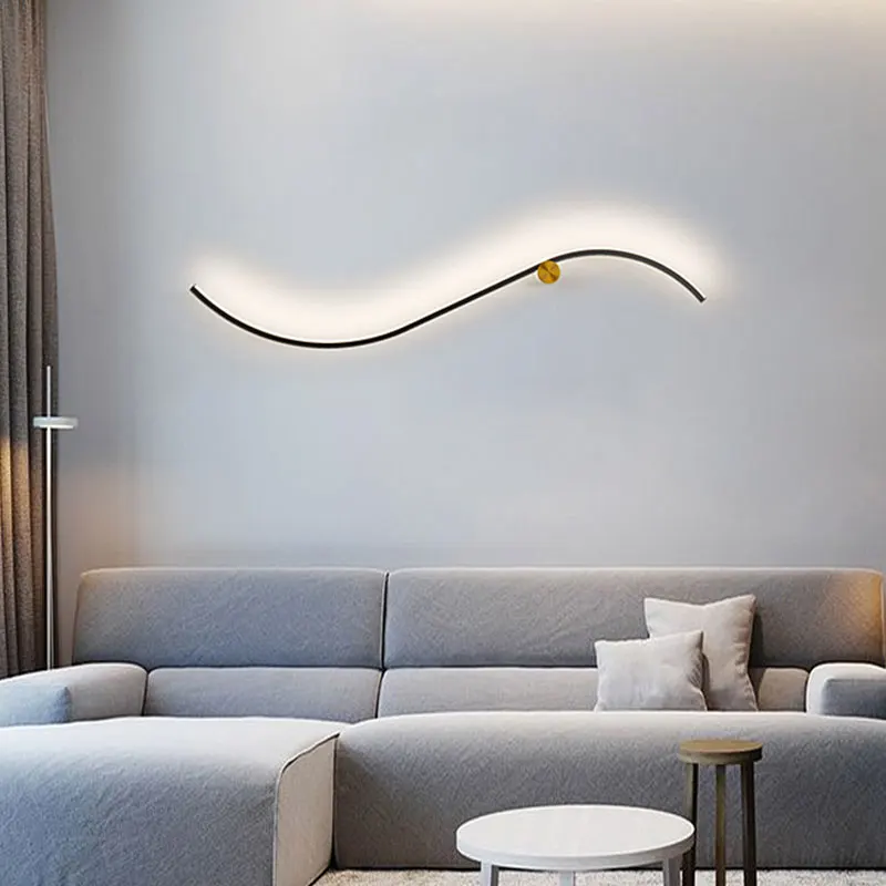 

Modern Nordic LED Wall Light Simple and Creative S-type Design for Bedroom,Bedside,Corridor,Background Wall,and Living Room