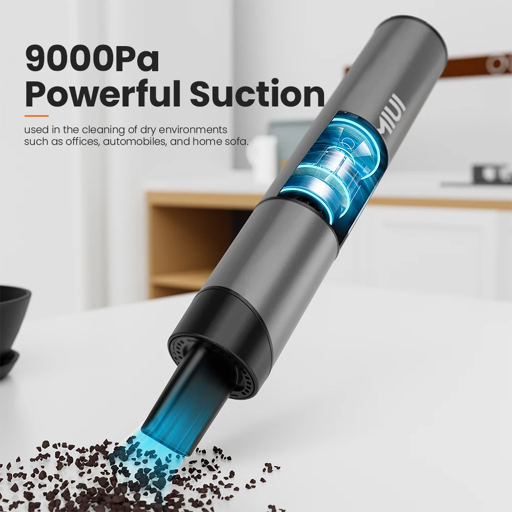 MIUI Mini Portable Vacuum Cleaner Cordless Handheld Vacuum with 3 Suction heads Easy to Clean for Desktop Keyboard & Car (USB)