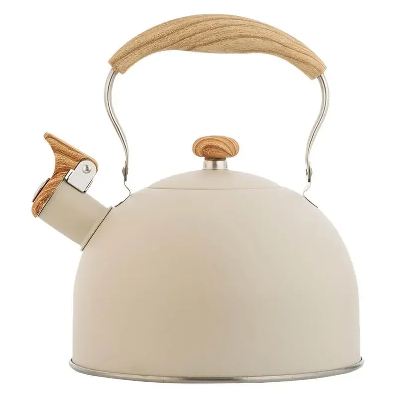 

Steel Teapot For Stovetop 2.64 Quart Anti-rust Kitchen For Induction Ceramic And Halogen Hobs