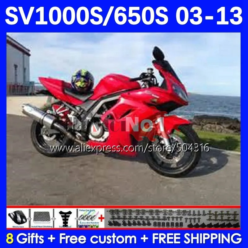 

SV1000S For SUZUKI SV650S SV650 SV1000 S 26MC.54 SV 650S 1000S 03 04 05 06 07 08 2009 2010 2011 2012 2013 Fairings Glossy Red