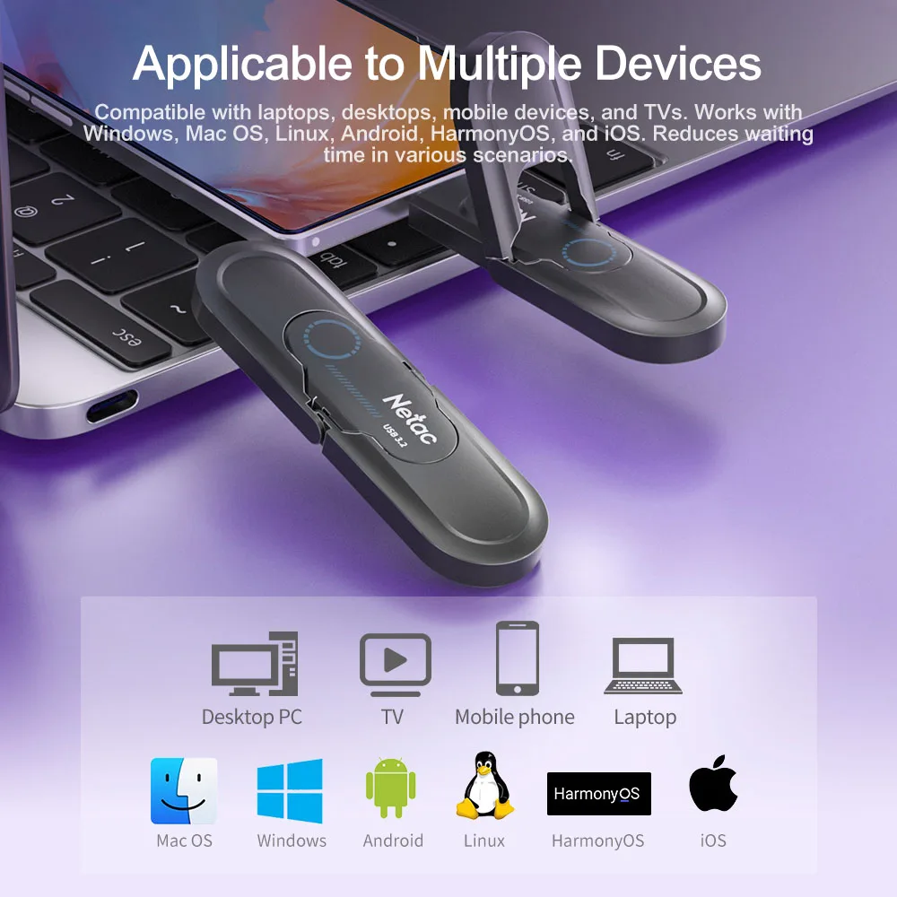 Твердотельный накопитель Netac 1000 МБ/с USB3.2 Gen 2 флэш-накопитель типа C 1 ТБ 512 ГБ 256 для