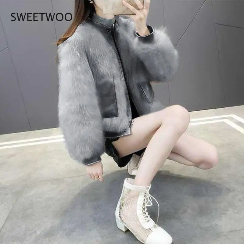 Winter Women's Thickened Warm Furry Coat Eco Faux Fur Top Fabric Coats China Vest Bear Jacket Ponchos and Capes Tunic Outerwear