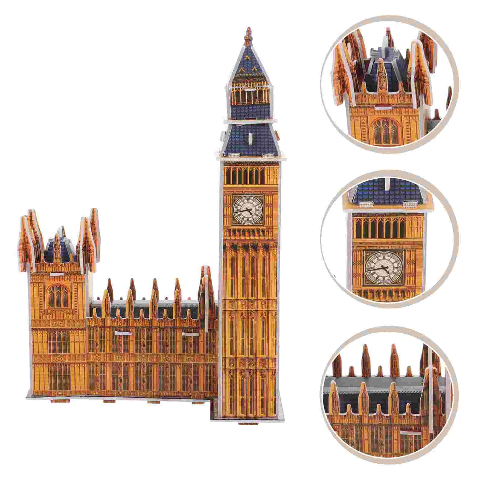 

Big Ben Puzzle 3d Plaything Wooden Building Paper Architectural Kids Educational Model Puzzles For Ages 8-10