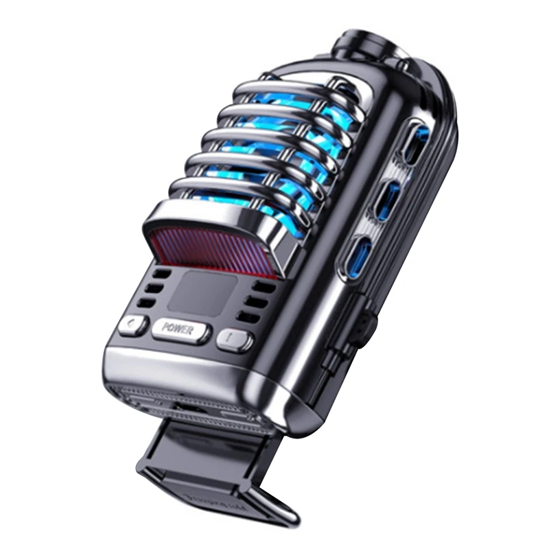 

Mobile Phone Cooler with Cooling Function for Semiconductors USB Game Cooler for 4 to 6.7 Inch Cell Phone Black