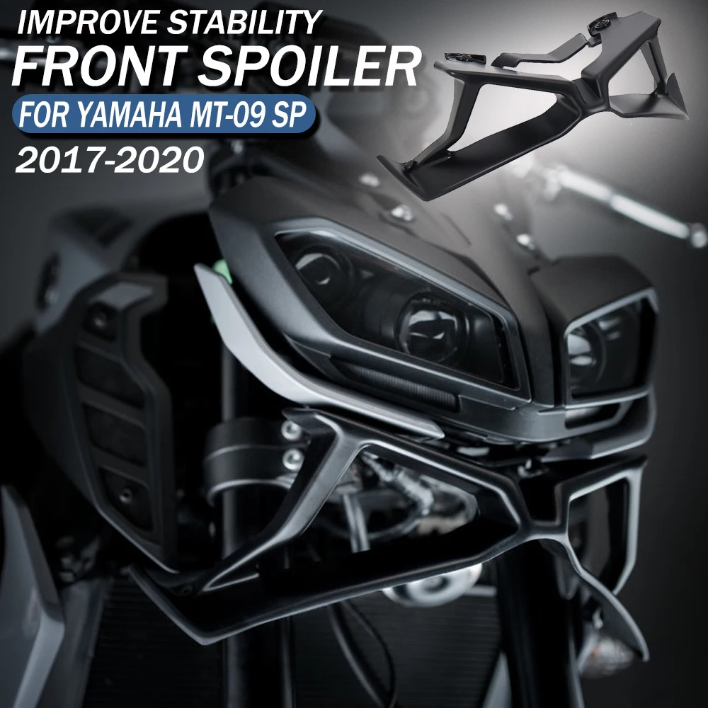 

2017-2020 mt09 New Black Motorcycle Accessories Front Downforce Naked Frontal Spoilers For YAMAHA MT 09 MT-09 MT09 SP