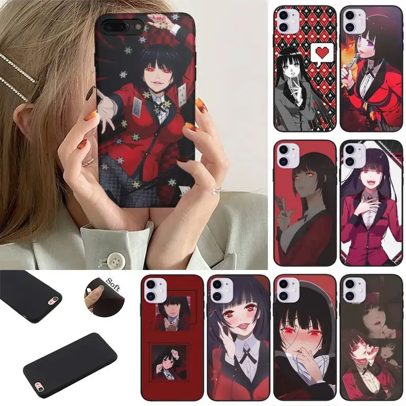 

Anime Kakegurui Jabami Phone Case for iPhone 13 11 12 Pro Max mini 7 8 6 Plus XR X XS se phone Cover