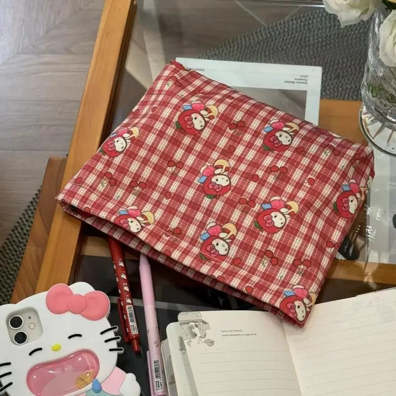 Kawaii Sanrio Hello Kitty ретро красная сетка с принтом милый мультфильм косметичка